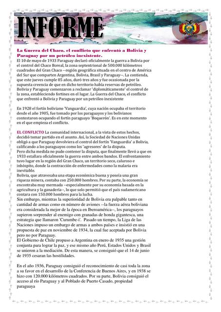 La Guerra del Chaco, el conflicto que enfrentó a Bolivia y Paraguay por un petróleo inexistente.