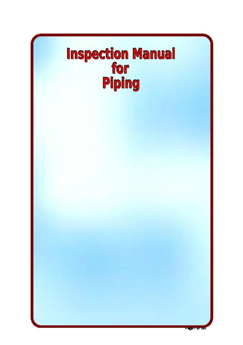 Inspection Manual For Piping