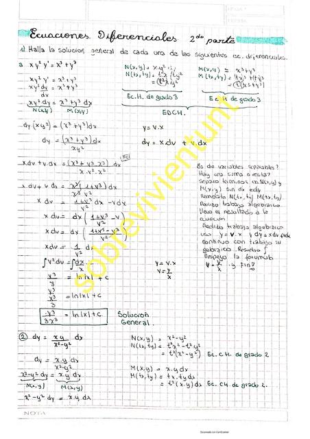 Ecuaciones diferenciales 