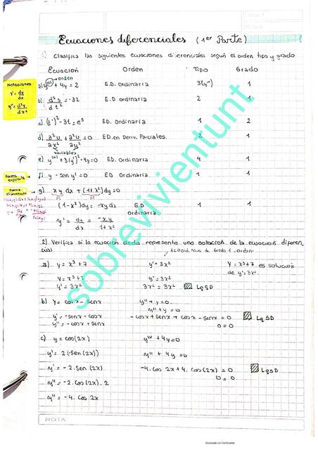 Ecuaciones diferenciales