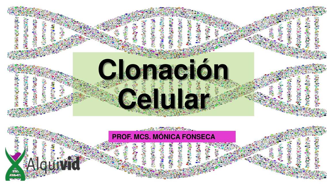 CLONACIÓN PRIMERA PARTE PROFESORA MÓNICA FONSECA