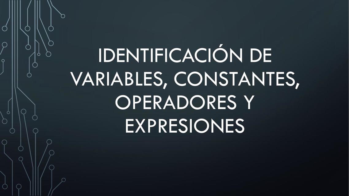 Variables constantes y operadores