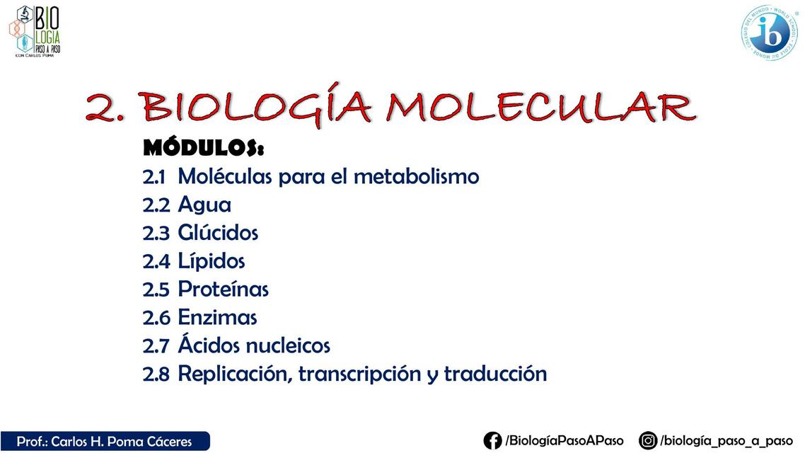 Biología Molecular 