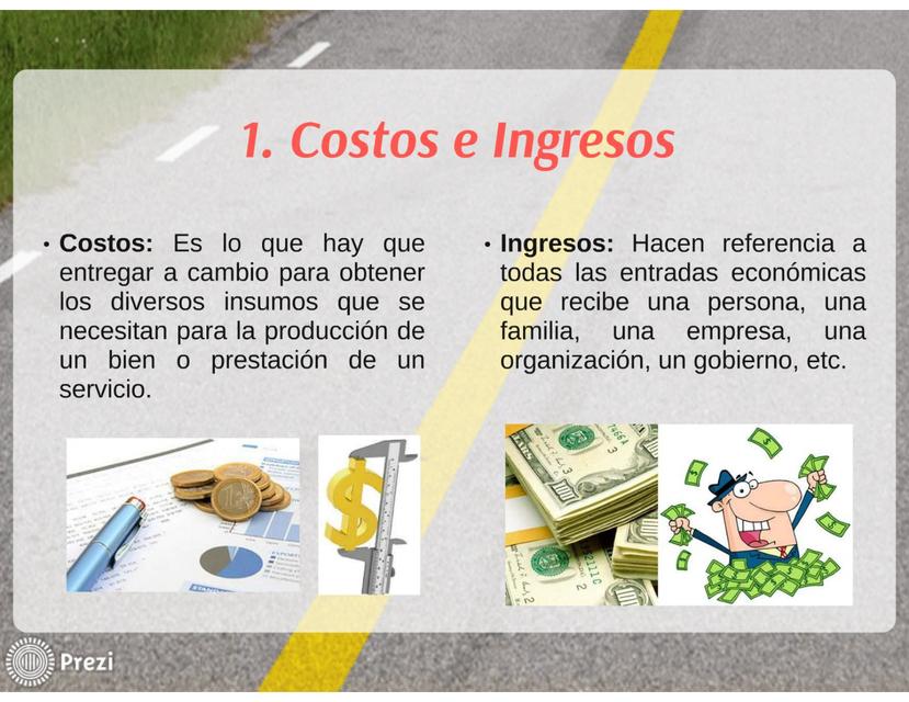 Costos De Producci n Ingresos Y Beneficios En Las Organizaciones