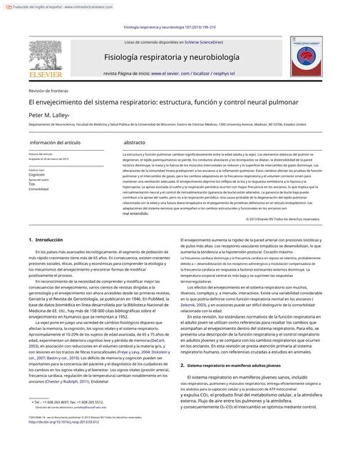 Fisiología Respiratoria y Neurobiología 