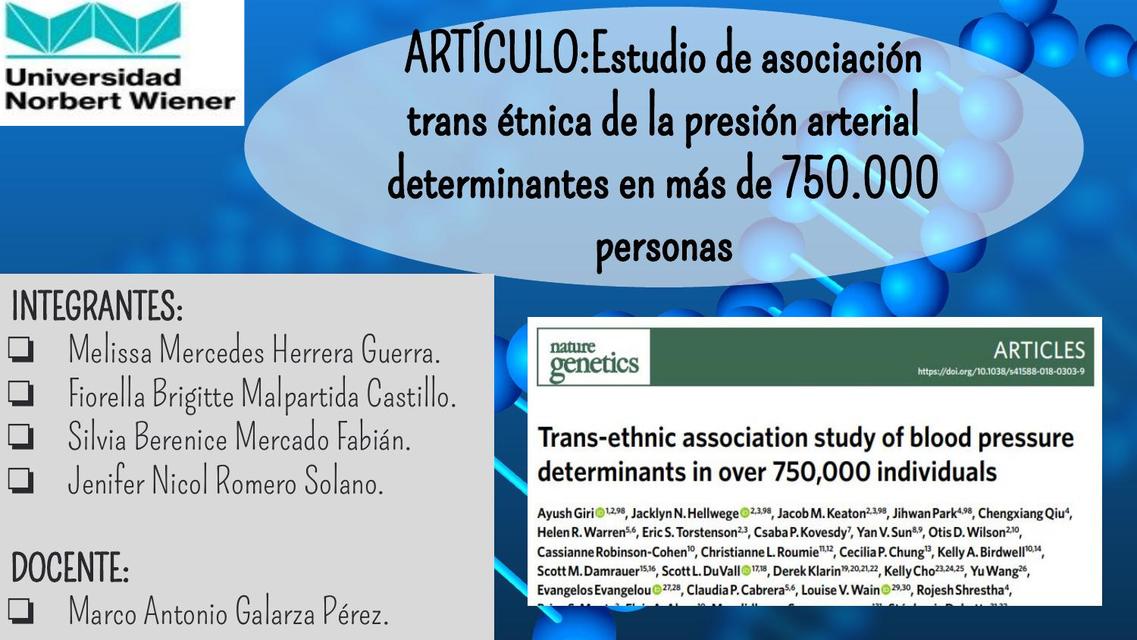 Estudio de asociación trans étnica de la presión arterial determinantes en más de 750.000 personas