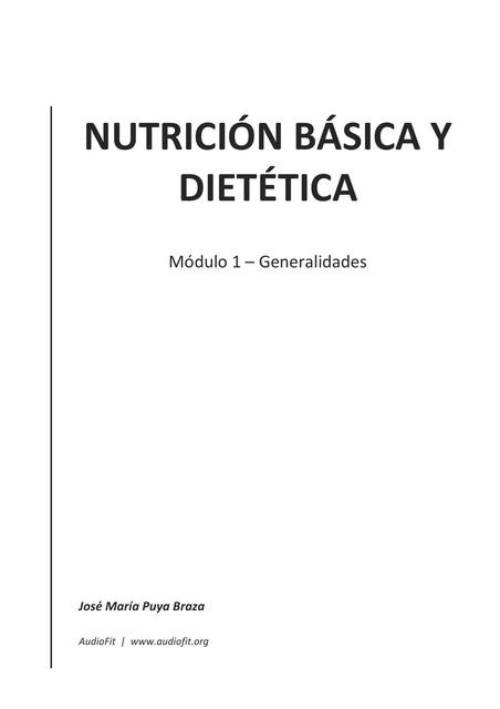 Módulo 1 Fundamentos de Nutrición