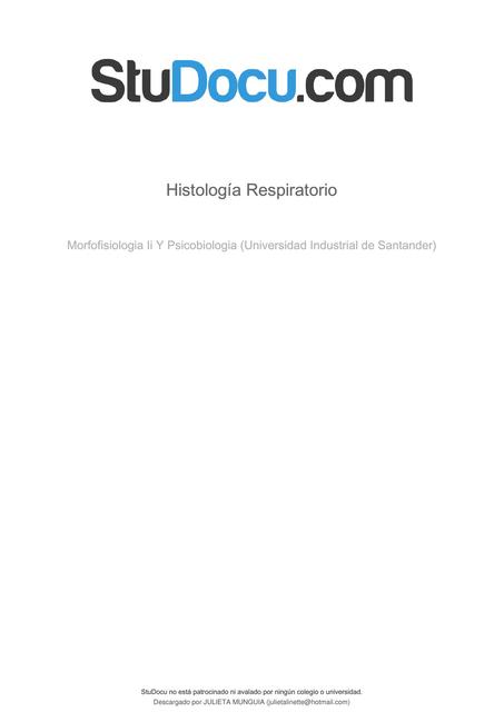 Histología Respiratorio