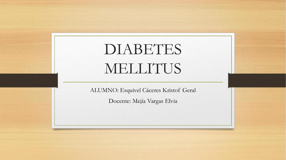 Diabetes Mellitus