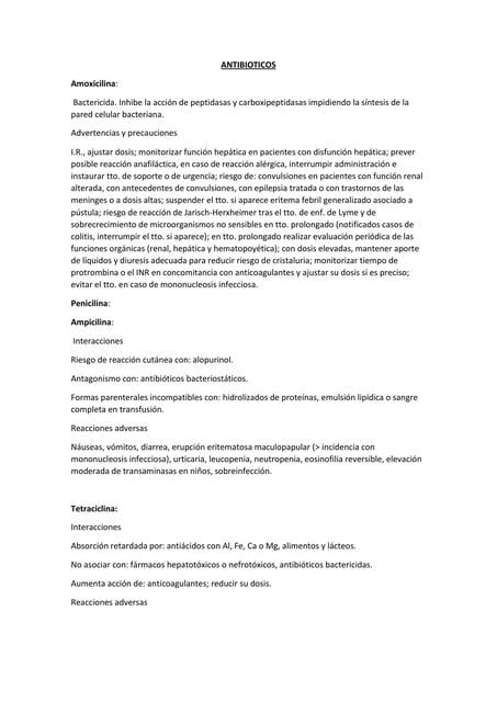 Res menes De Tabla De Antibi ticos Descarga Apuntes De Tabla De 