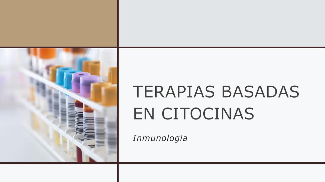 Terapias Basadas en Citocinas 