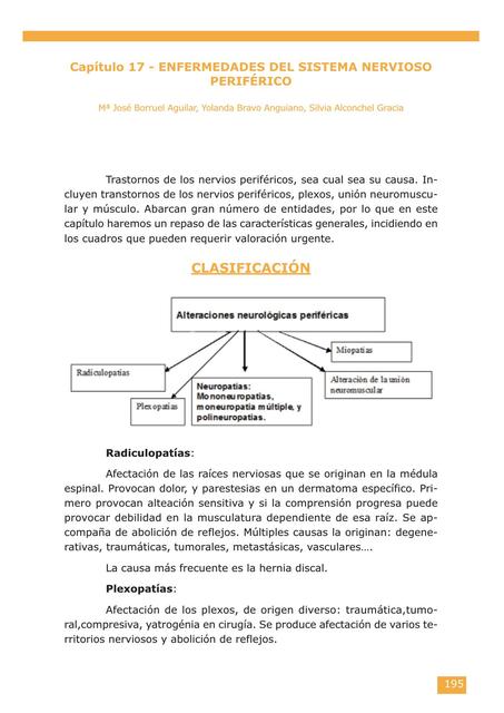 Enfermedades del Sistema Nervioso Periférico