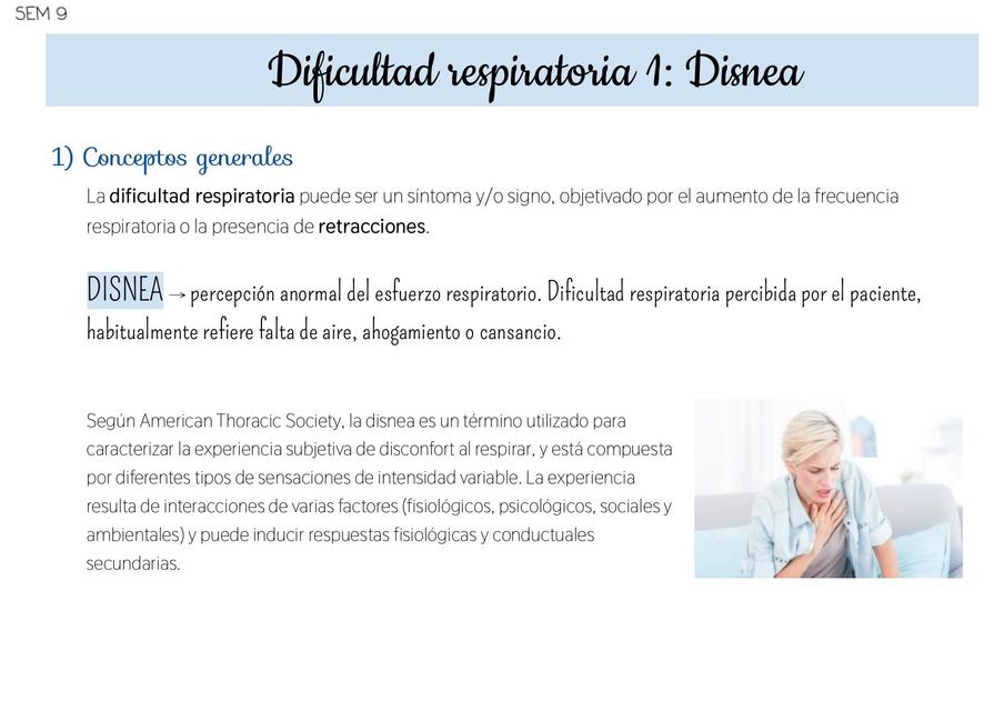 Dificultad respiratoria 1: Disnea 