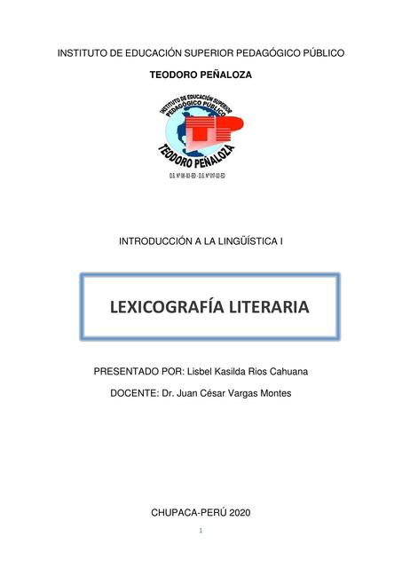 Lexicografía Literaria