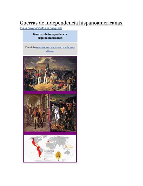 Guerras de Independencia Hispanoamericanas