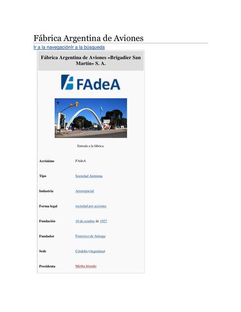 Fábrica Argentina de Aviones