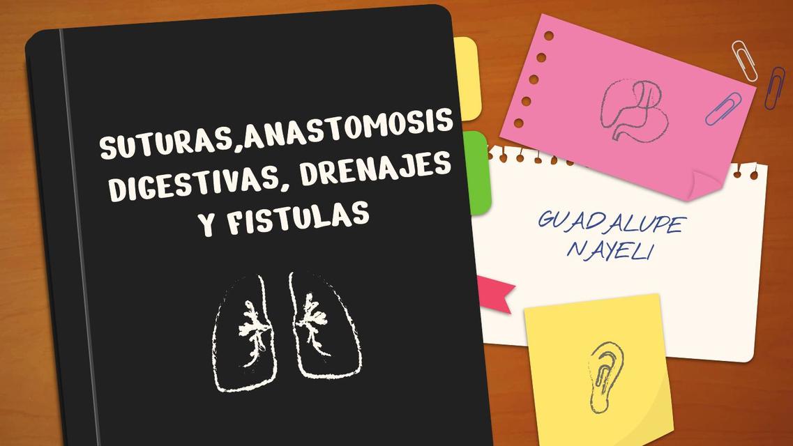 Suturas, Anastomosis Digestivas, Drenajes y Fistulas