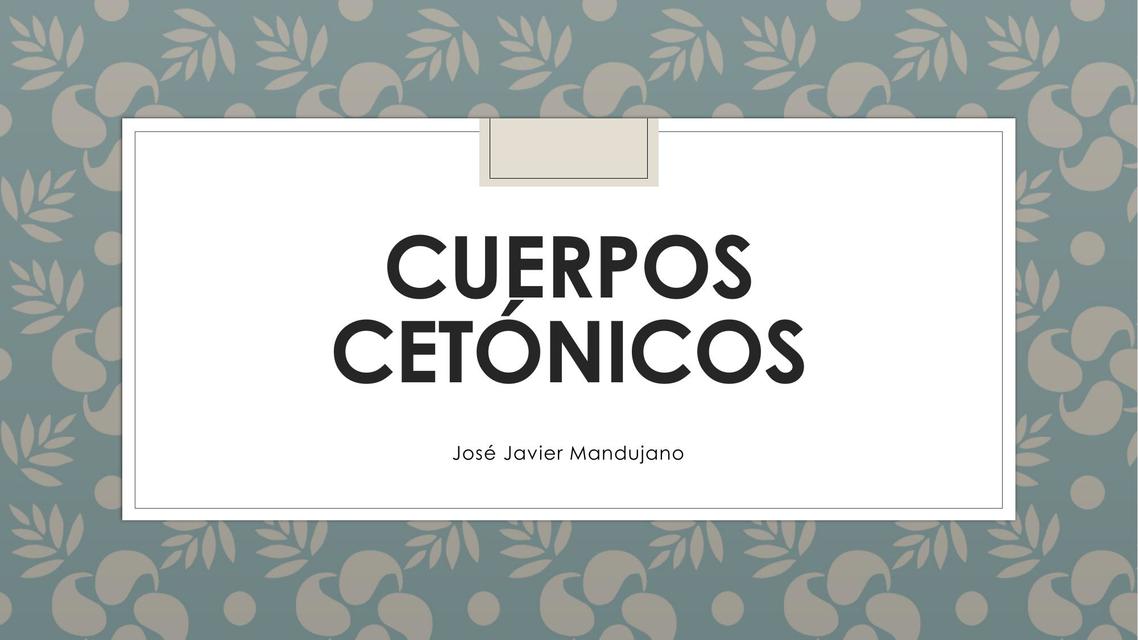 Cuerpos Cetónicos