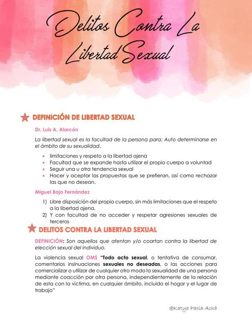 DELITOS CONTRA LA LIBERTAD SEXUAL 