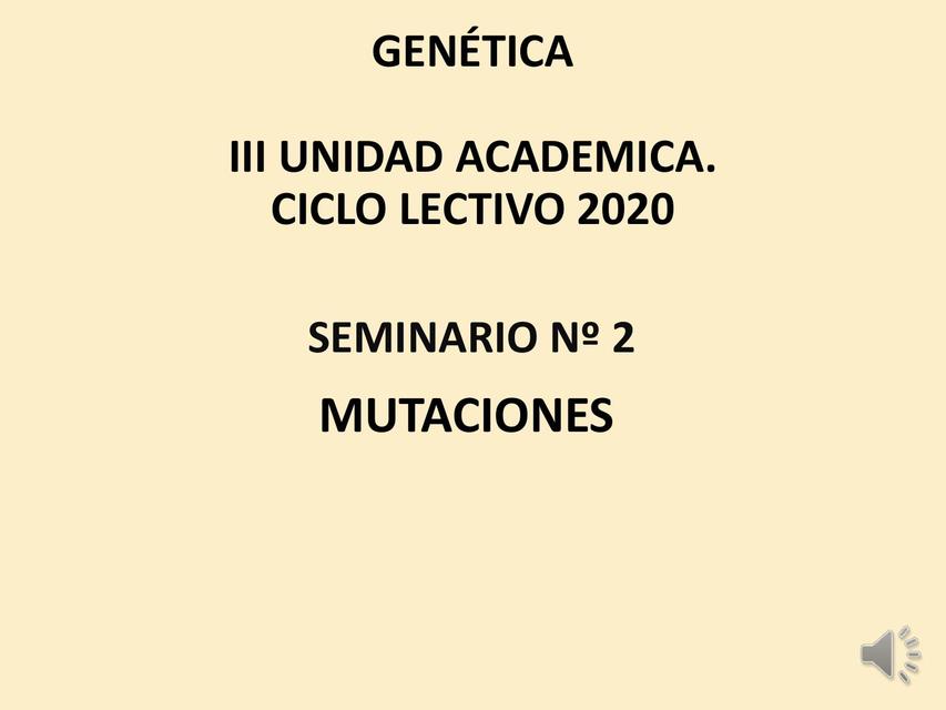 Seminario 2 Genética