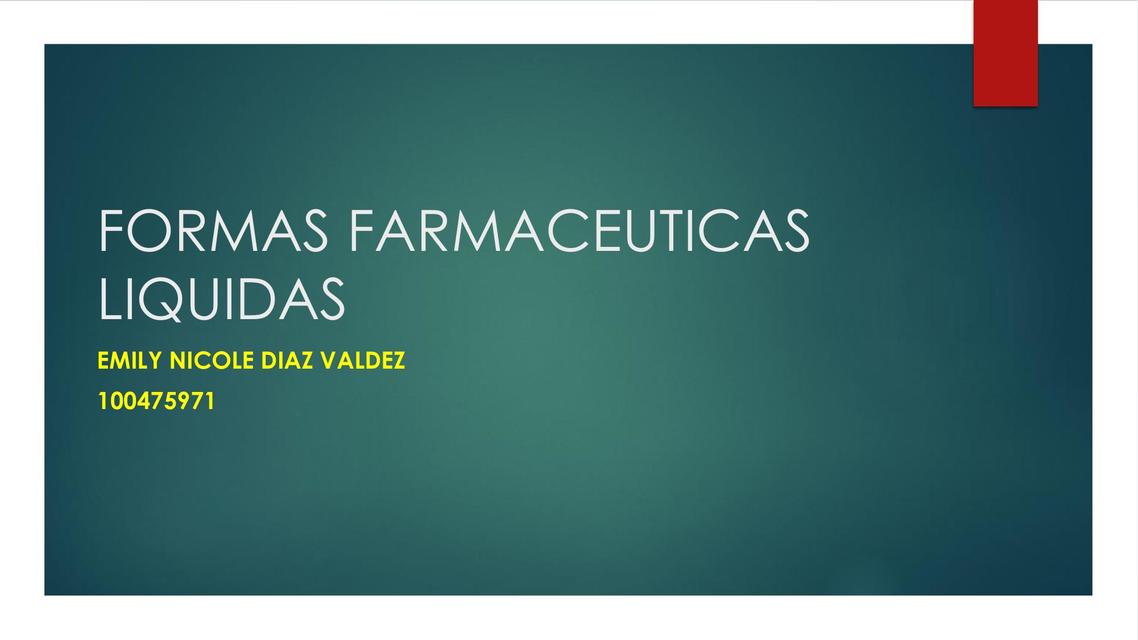 Formas Farmacéuticas Liquidas 