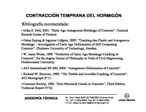 Contraccion Temprana Del Hormigon