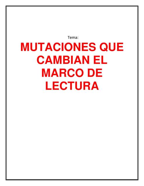 mutaciones en el marco de lectura Yerei uDocz