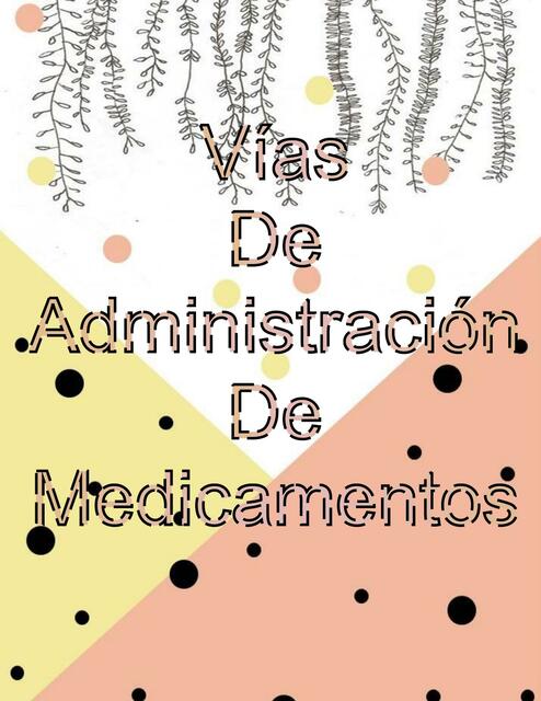 Vías de Administración de Medicamentos