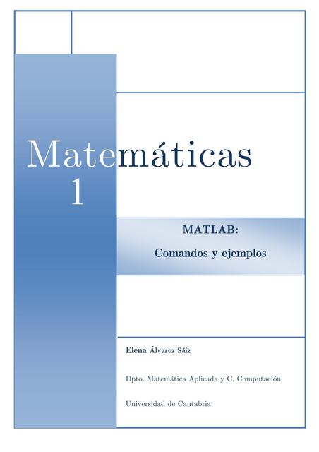 MATLAB Comandos y Ejemplos