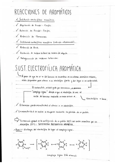 Sustitución electrofílica aromática