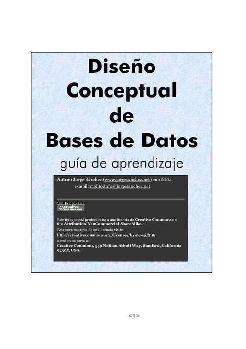 Diseño Conceptual De Bases De Datos - Jorgesanchez