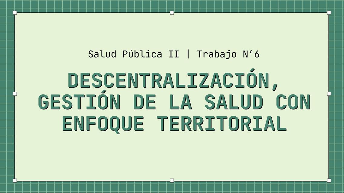 Descentralización Gestión de la Salud con Enfoque Territorial Esquemas ...