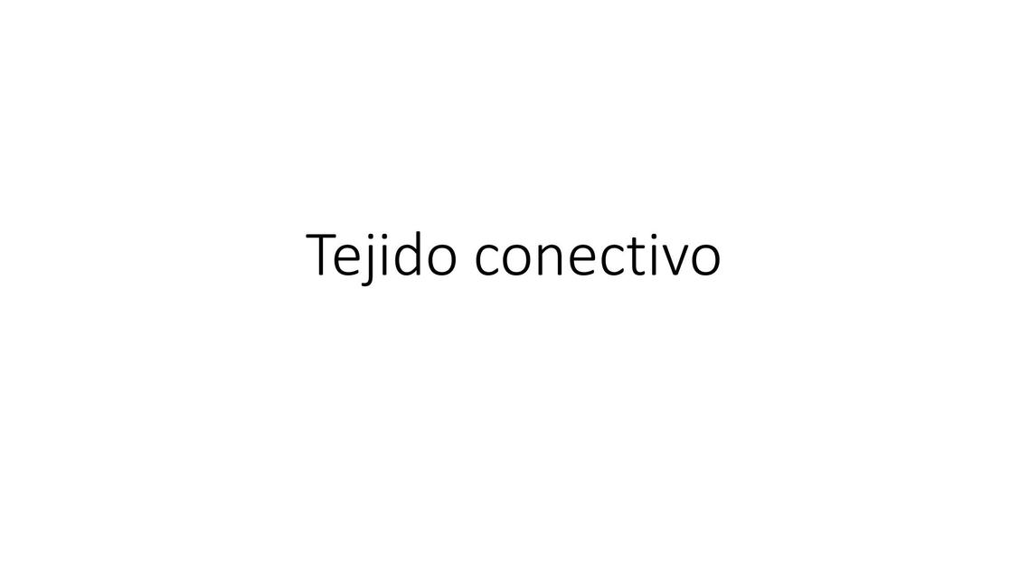 Tejido Conectivo