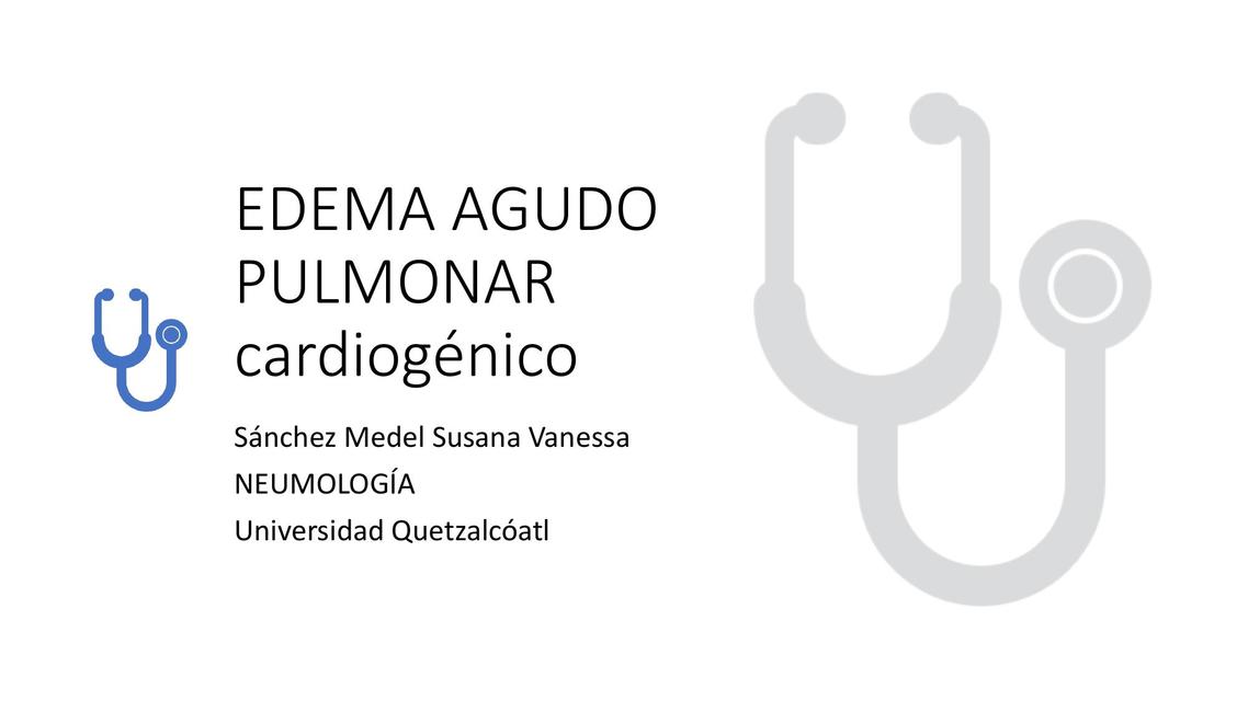 Edema Agudo Pulmonar 