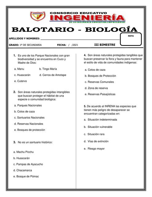 Repaso de Biología 