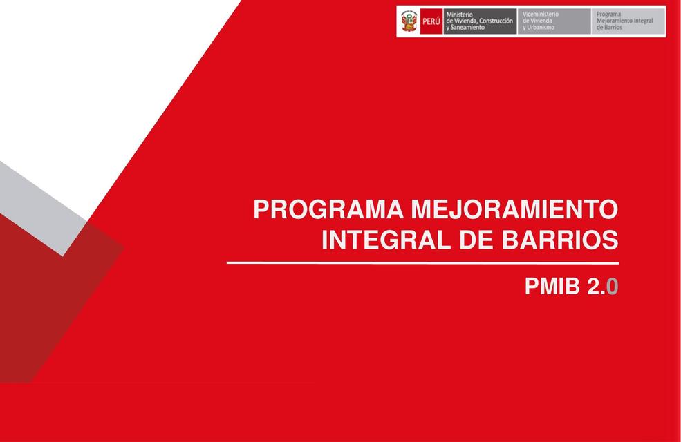 Programa Mejoramiento Integral de Barrios