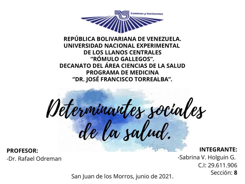 Determinantes sociales de la salud