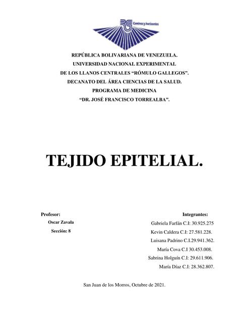 Tejido Epitelial