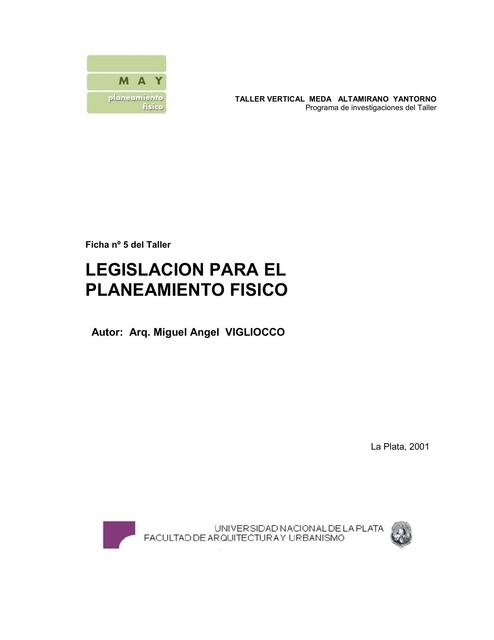 Legislación sobre el Planeamiento Físico