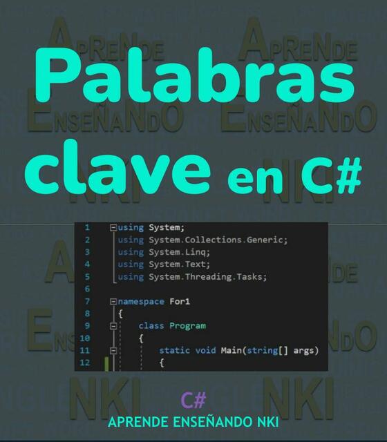 Palabras clave en C#