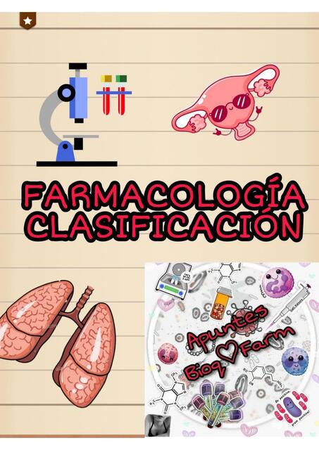 Clasificación de fármacos 