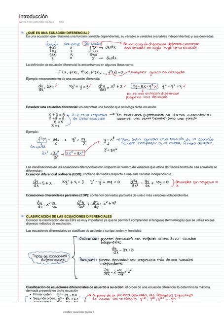 Introducción sobre las ecuaciones 