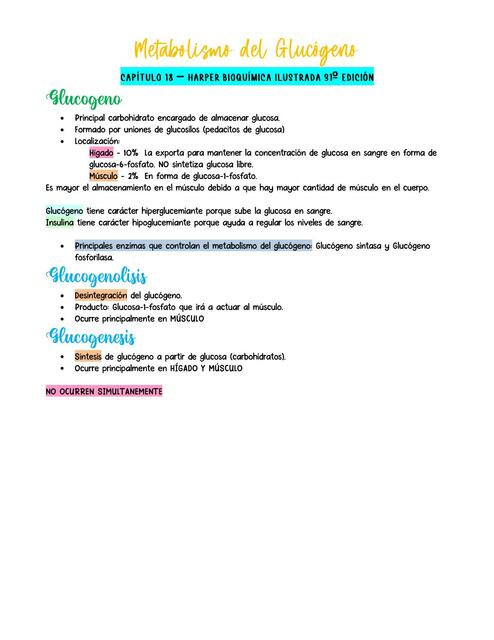 Metabolismo del Glucógeno 