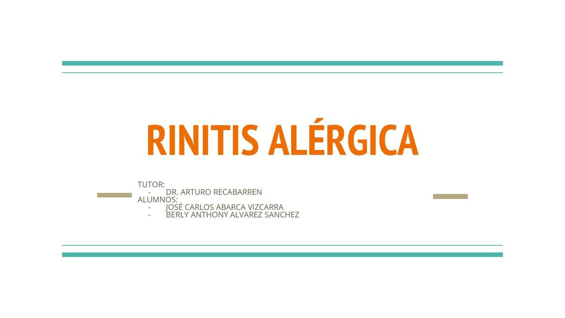 Rinitis Alérgica 