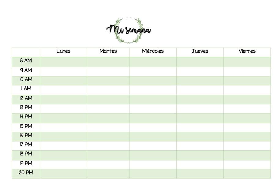 Horario para Clases