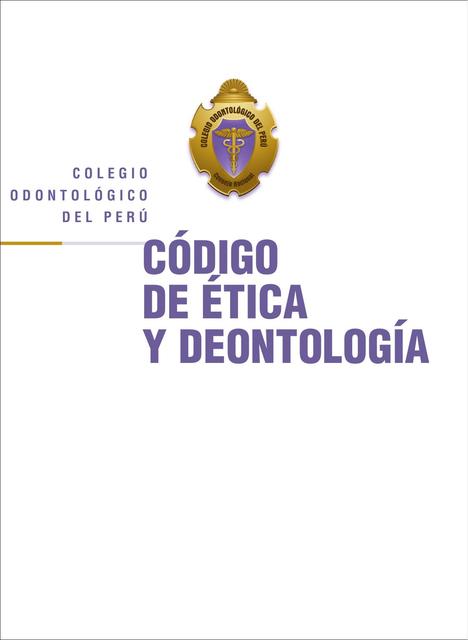 Código de Ética y Deontología 