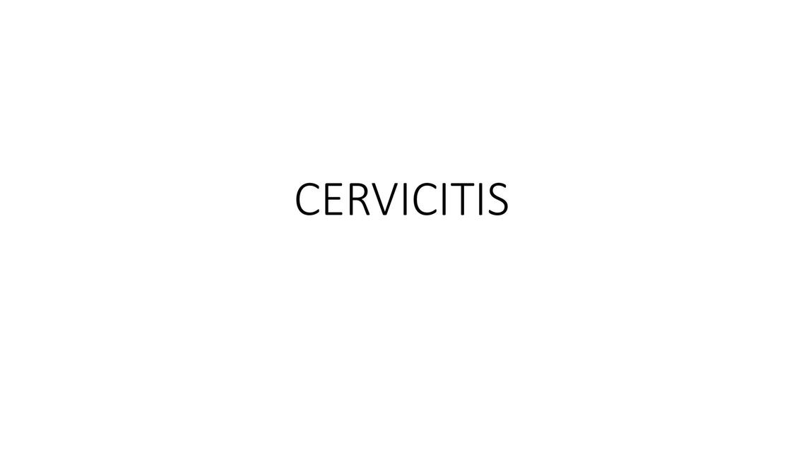 Cervicitis 