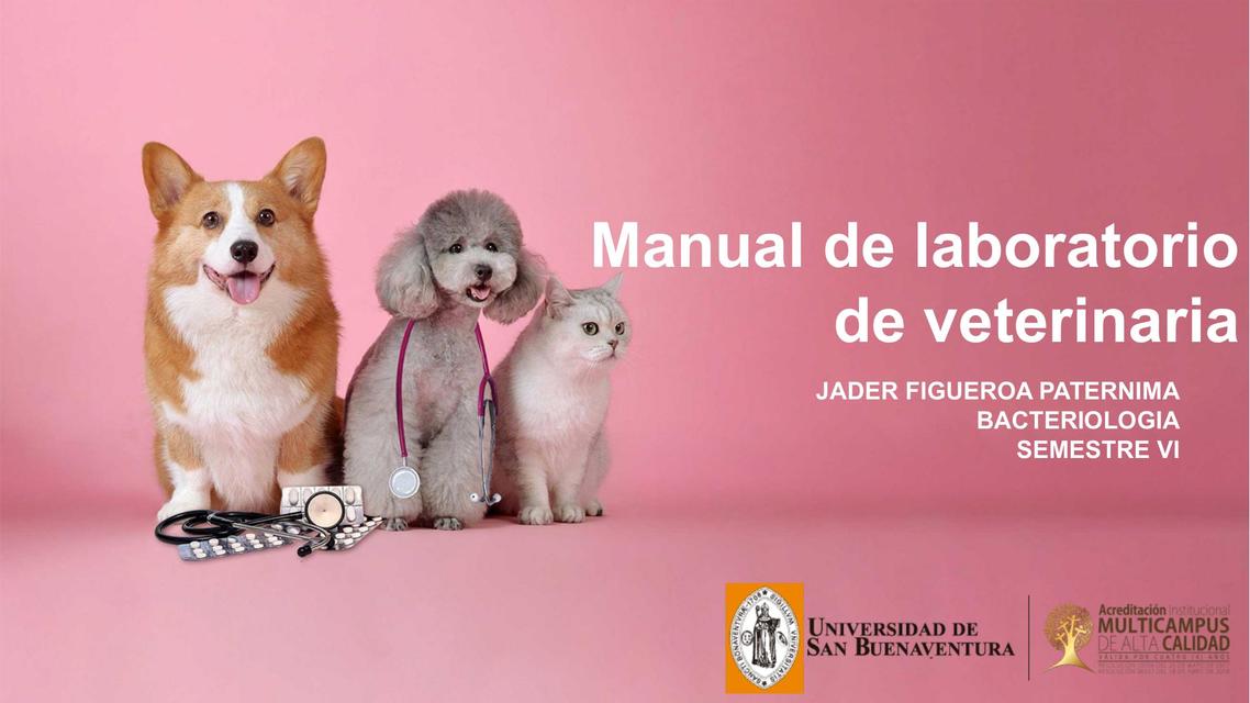 Manual de Laboratorio de veterinaria De J F P y L F C L