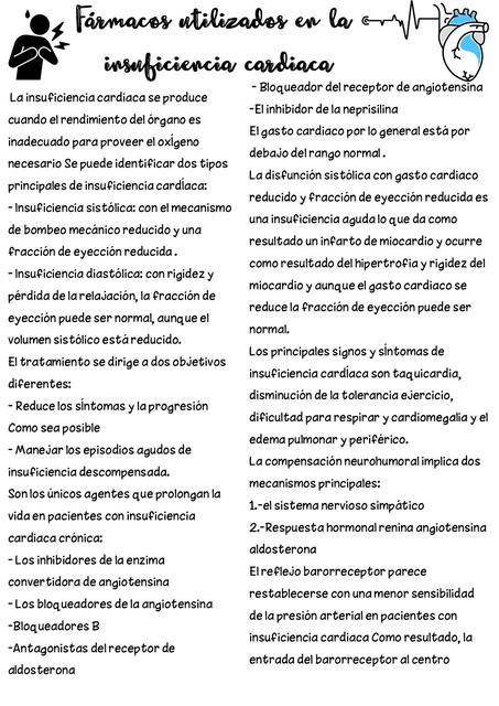 13 Fármacos utililizados en la insuficiencia cardíaca