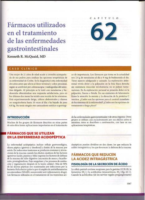 Fármacos de enfermedades gastrointestinales 